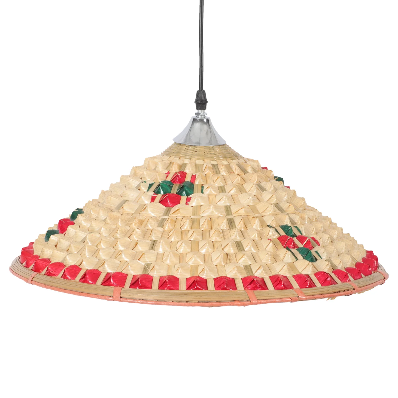 

Straw Hat Lamp Bamboo Pendant Farmhouse Light Hanging Vintage Decor Lampshade Kitchen Lights Ceiling