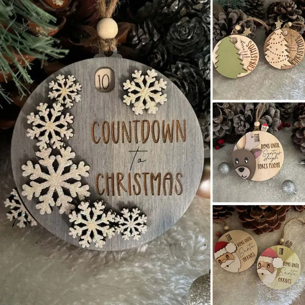 

Sliding 3D Christmas Tree Christmas Advent Calendar Merry Christmas Christmas Countdown Decor for Tree Stairs Mantle Windowsill