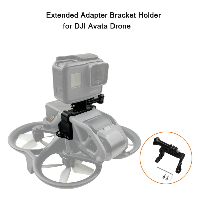 Drone accessories For DJI Avata drone multifunctional extended adapter bracket holder with threaded screw for Gopro panoramic camera accessories