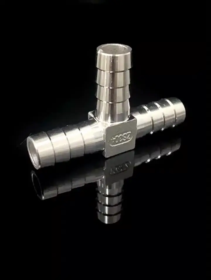 Produktbild von T-Stück 304 Edelstahl – Schlauchverbinder Mit Widerhaken Für Hydraulik & Pneumatik