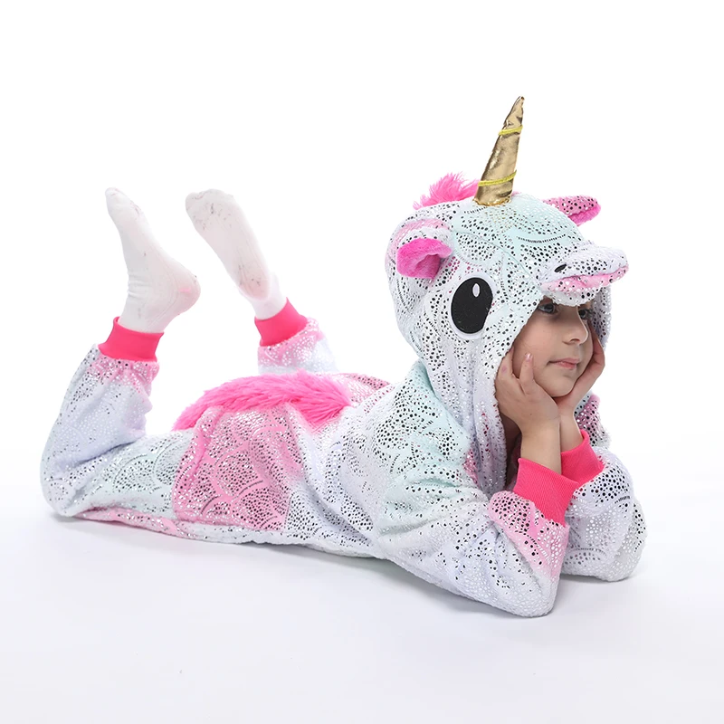 Children Kigurumi Unicorn Pajamas Kids Baby Animal Overalls Jumpsuit Onesie Panda Pajama Sleepwear Girls Cosplay Pyjama Pijamas