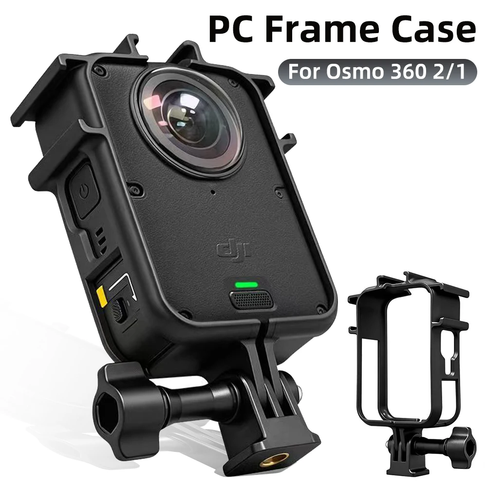 Universal Frame Cage with Cold Shoe Mount for 360 Camera Accessories