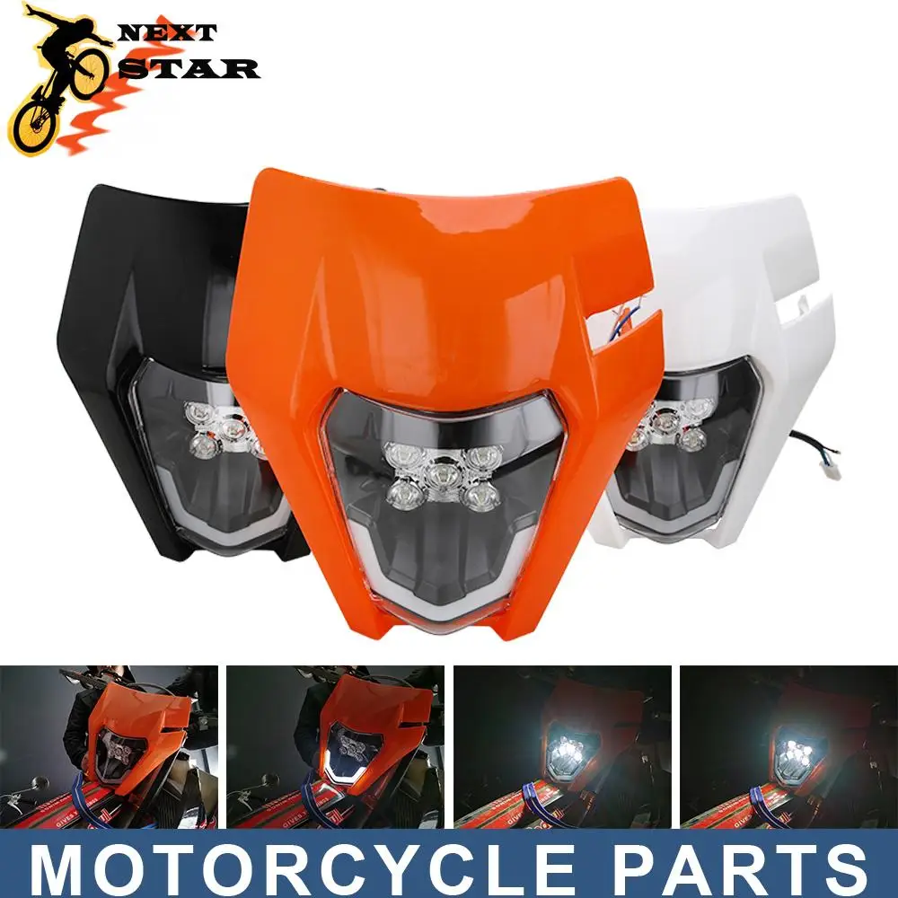 Lampada Anteriore Moto Stile Retr&ograve; KIMISS - Vetro Giallo, Conchiglia Argento