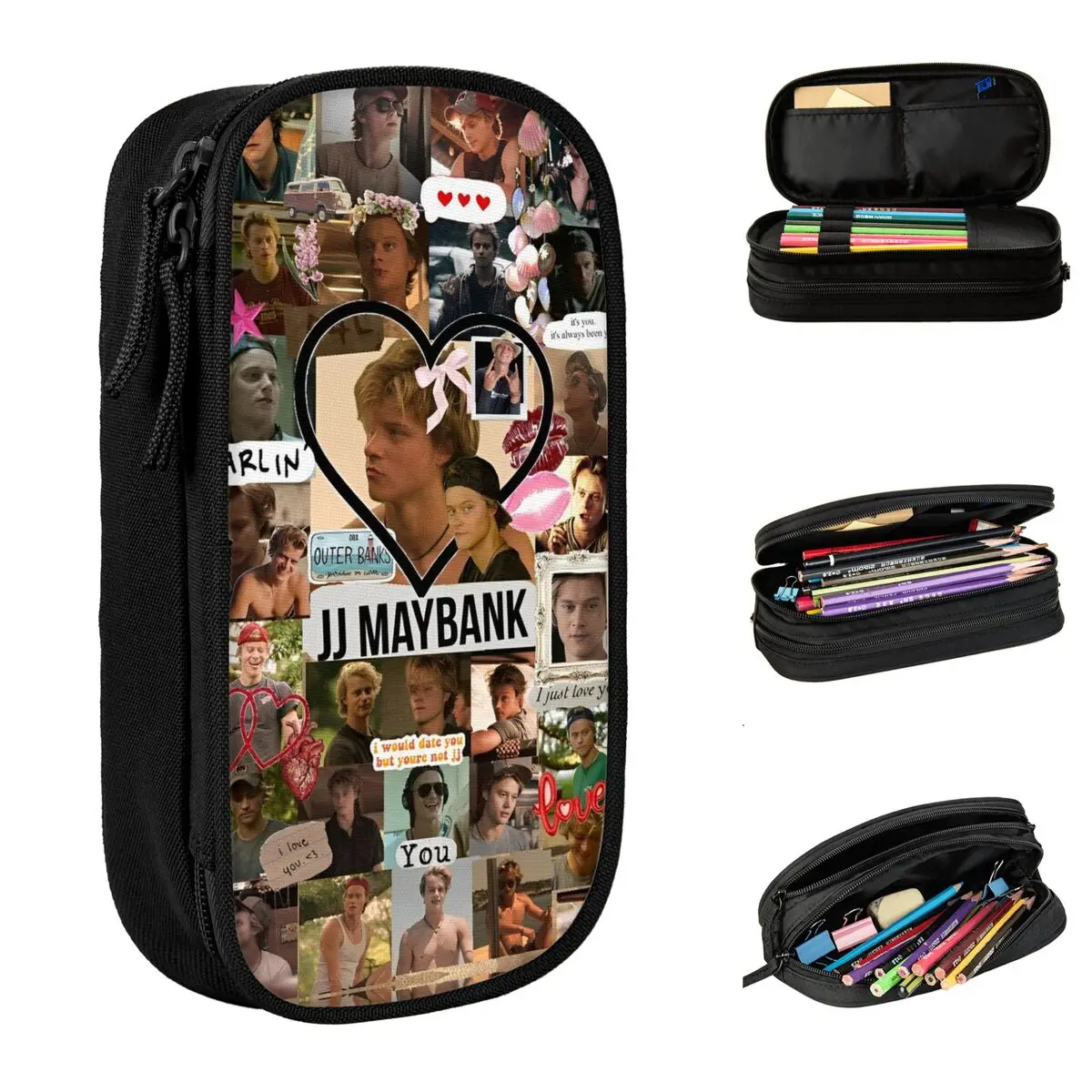 JJ Maybank Outerbanks Pencil Cases TV Series Pen Holder Student Large Storage Bag Students Stationery
