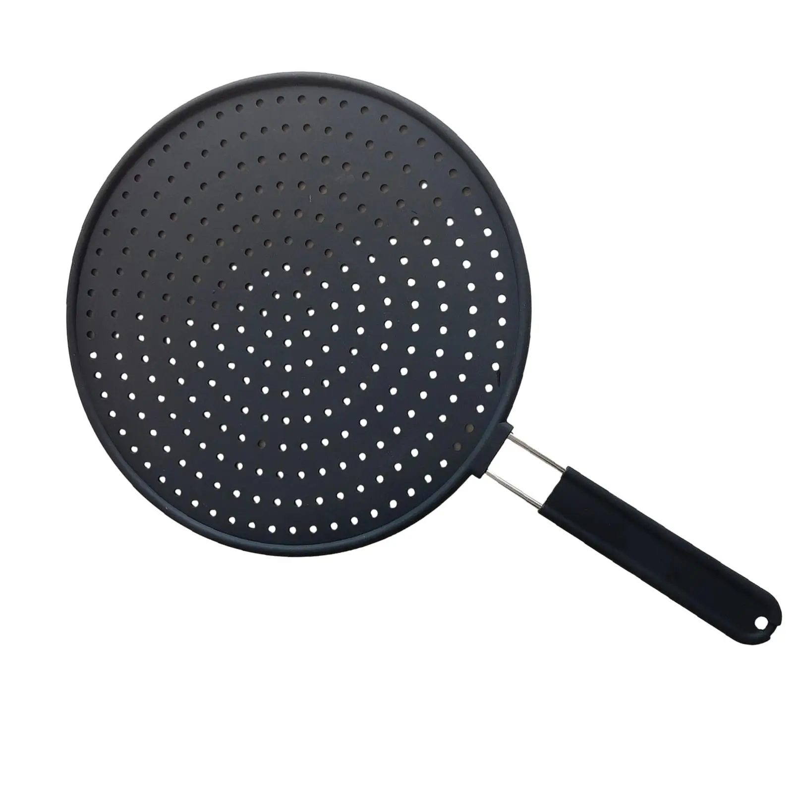

Silicone Splatter Screen with Handle Round Food Tray for Cooking Pot Kitchen