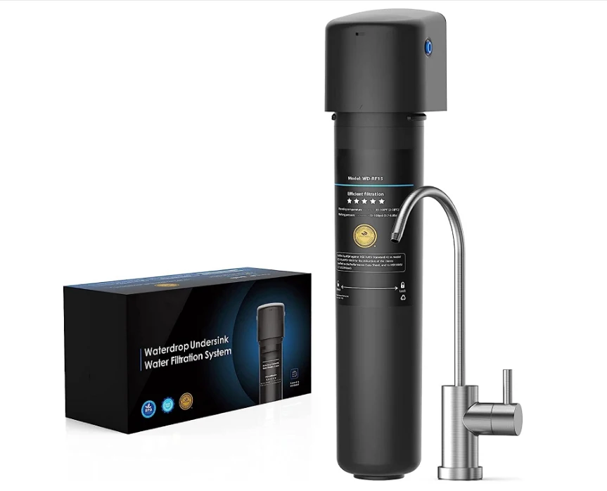 

15UB sink water filter, NSF/ANSI 42 certified, reduced PFAS, PFOA/PFOS, lead, sink water filter with faucet
