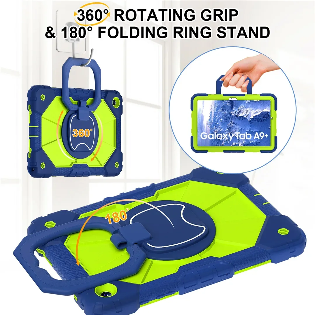 Kids Case For Samsung Galaxy Tab A9 Plus 11 inch 2023 X210/X215 216 Tab S11 A8 10.5 A11 Tablet Kickstand Shockproof Rugged Cover — view 3