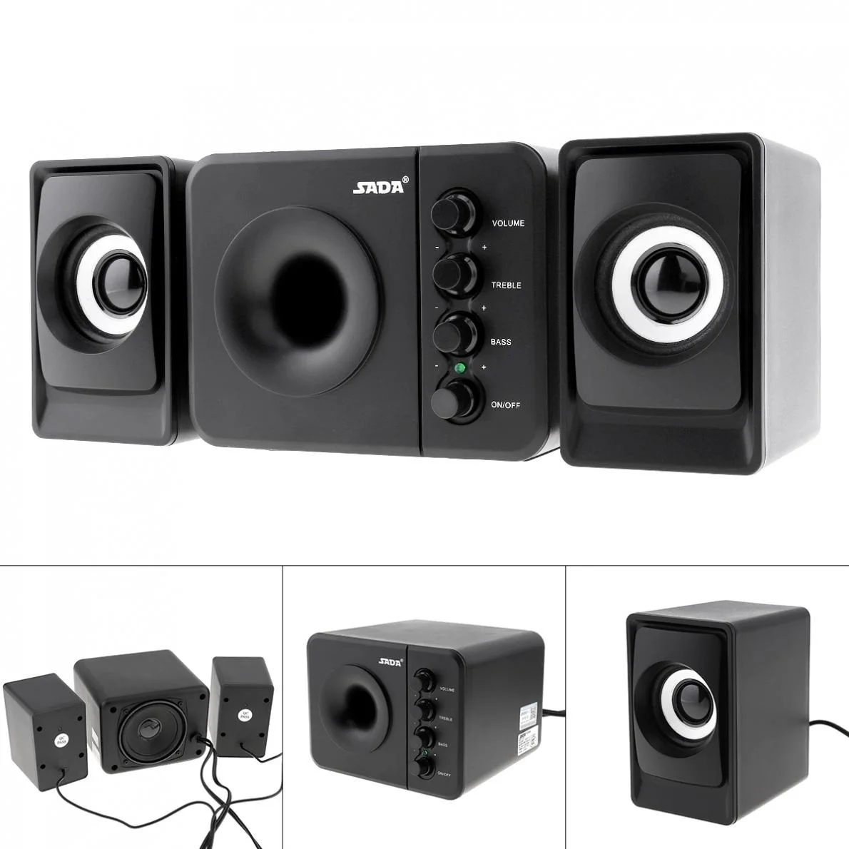 

New D-205 USB2.0 Subwoofer Computer Speaker with 3.5mm Audio Plug and USB Power Plug for Desktop PC Laptop MP3 Cellphone MP4