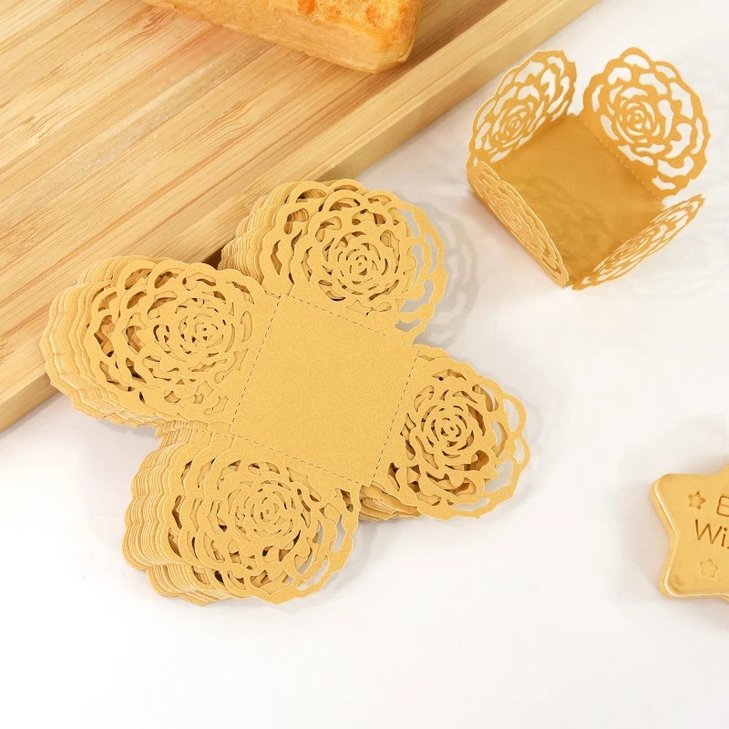 30/50pcs Chocolate Wrappers Wedding Truffle Candy Paper Box Mini Baking Cups Cupcake Tray for Birthday Party Decoration Supplies