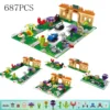 Plants vs. Zombies Battle of the Seabed Sky Model Building Blocks Bricks Kits Set Peashooter Gatling Pea Shooter Figure Toy Gift 5