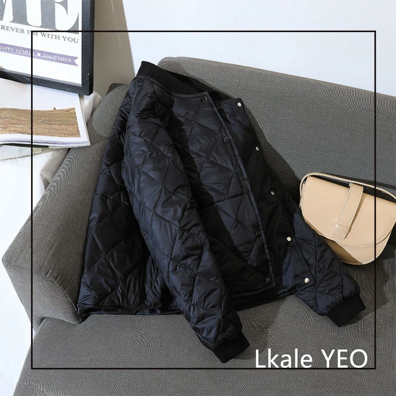 Women's Down Cotton Jacket 2024 Stand Collar Retro Versatile Lady Outerwear Korean Version Temperament Ladies Winter Parka Coat