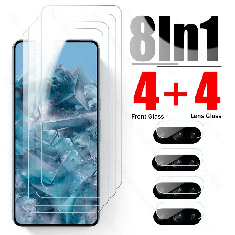 

8 In 1 Camera Protective Glass For Google Pixel 8 Pro 5G Tempered Glass Screen Protector Cover Film Pixel8Pro Pixel8 Pixle 8 Pro