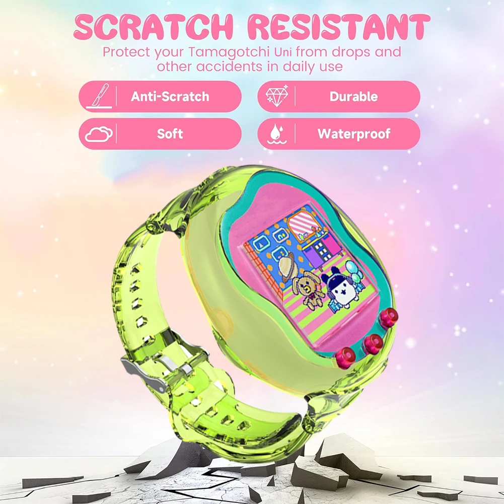 Pulsera de TPU para Tamagotchi Uni, funda protectora ajustable a