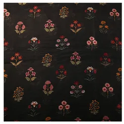 Elegant Floral Brocade Cotton Fabric for Handmade Cheongsam Dresses (As picture )