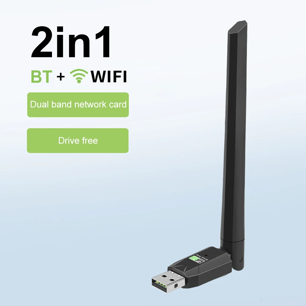 

600Mbps WiFi USB Adapter Dual Band 2.4G/5Ghz Wi-Fi Dongle Antenna USB Ethernet Network Card Receiver 802.11a/b/g/n/ac for PC