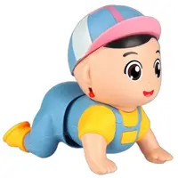 Learning Standing Climbing Electric Crawling Doll Walk Writhe Buttocks Crawling Baby Toys With Music Fun Baby Crawling Doll 2