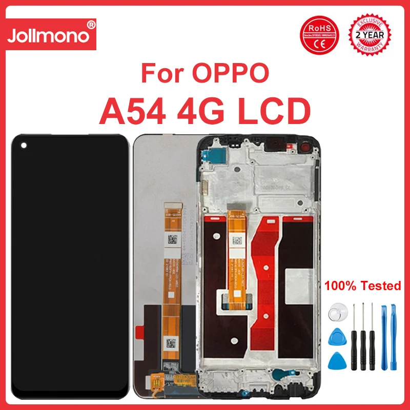 Per Oppo A54 4G 5G Display Lcd Con Cornice Touch Screen Digitizer Assembly Sostituzione Cph2239 Cph2195 Opg02