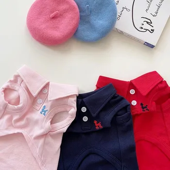 Nuova Maglietta Polo per Cani 2026, Gilet Estivo Morbido e Traspirante, Costume per Cuccioli di Taglia Piccola e Media, Yorkie, Chihuahua