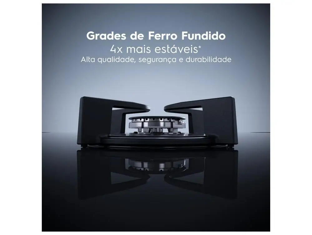 Cooktop 5 Bocas a Gás GLP Electrolux Preto Super Automático Expert KE5GW - Bivolt 3