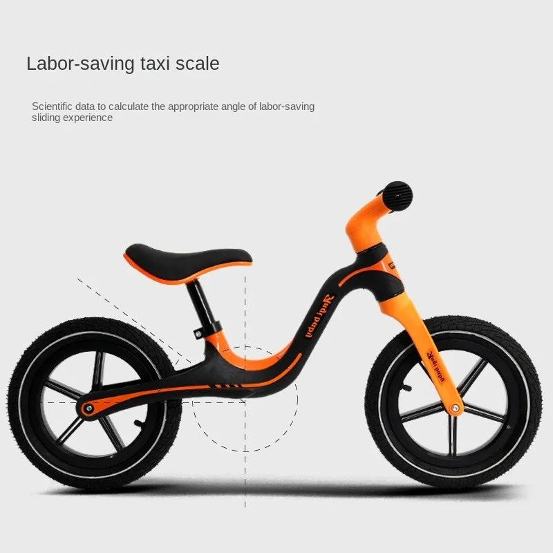Cooya Store Children's Balance Bike 14 inch Non Pedal Bike 2-in-1 Sliding Scooter 1-3 Year Old Baby Walker Lightweight Body