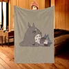 Totoro Knee Blanket for Sofa Decoration Home and Decoration Bed Blankets & Throw Kawaii Blanket King Size Knitted Plaid Nap Boho 1