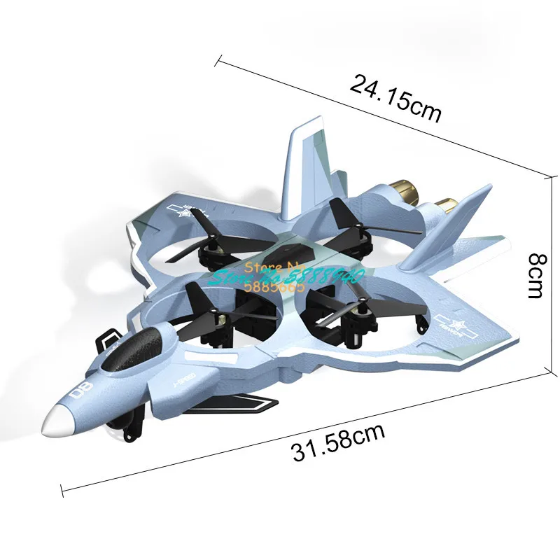 WIFI FPV HD Camera RC Fighter 2.4G Missile Launch 3D Stunt Roll Attitude Hold Surround Fight Remote Control Plane Aircraft Toy 6