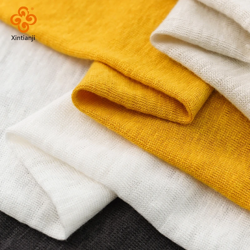 HighQuality100LinenKnittedFabricHalfMeterSewingMaterialFor