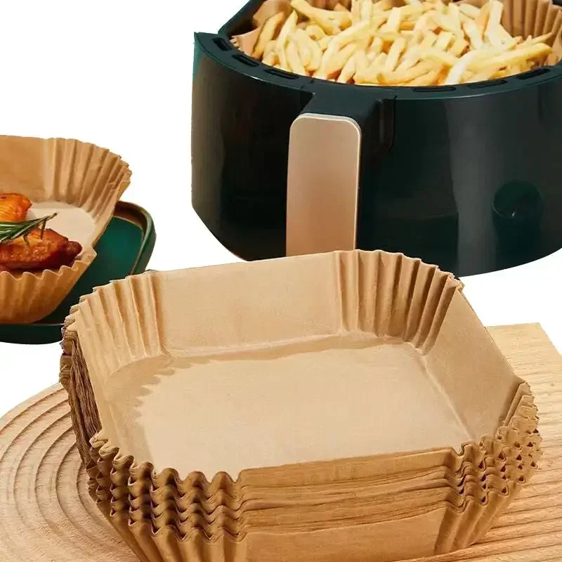 Air Fryer Baking Paper for Barbecue Plate Round Oven Pan Pad 16cm AirFryer Oil-Proof Disposable Paper Liner BBQ Plate 50PCS air fryer liners baking paper