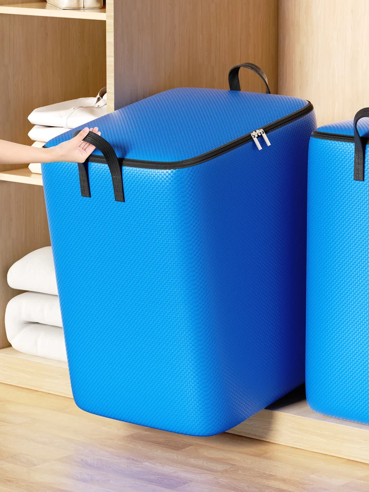 1PC large capacity moving doggy bag foldable clothing quilt storage bag Tidy dormitory bedroom mobile easy waterproof 3