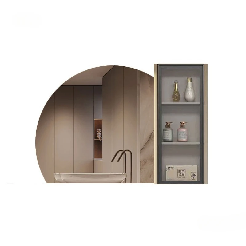 Luxury Bathroom Smart Side Cabinets with Light Mirror Cabinet Combination Bathroom Furniture Wall-mounted Mirror Cabinet Set
