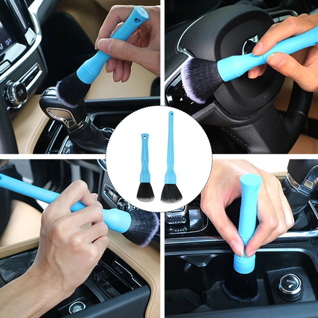 Brosse de détail de voiture, accessoires de lavage automobile, outils de  nettoyage de voiture, Kit de détail de véhicule, fournitures de climatiseur  intérieur de véhicule 2 pièces - AliExpress