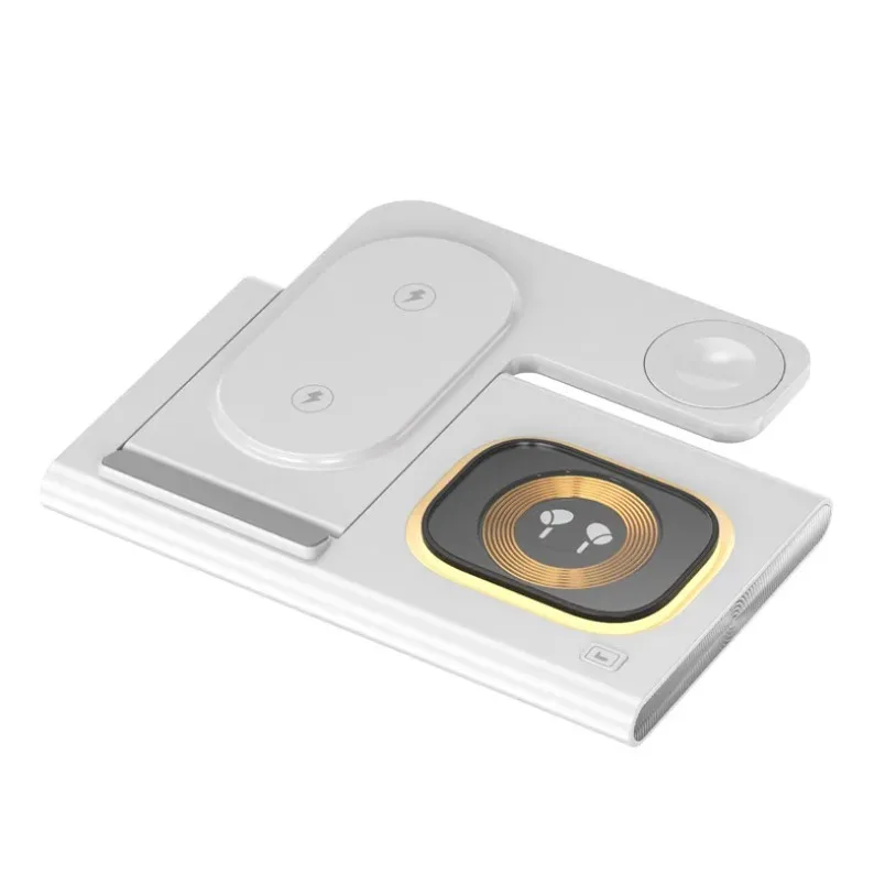 30W 3 in 1 Foldable LED Wireless Charger Stand For Samsung S24 S23 S22 Watch 6 5 4 Active 1 2 Galaxy Buds Fast Charging Station