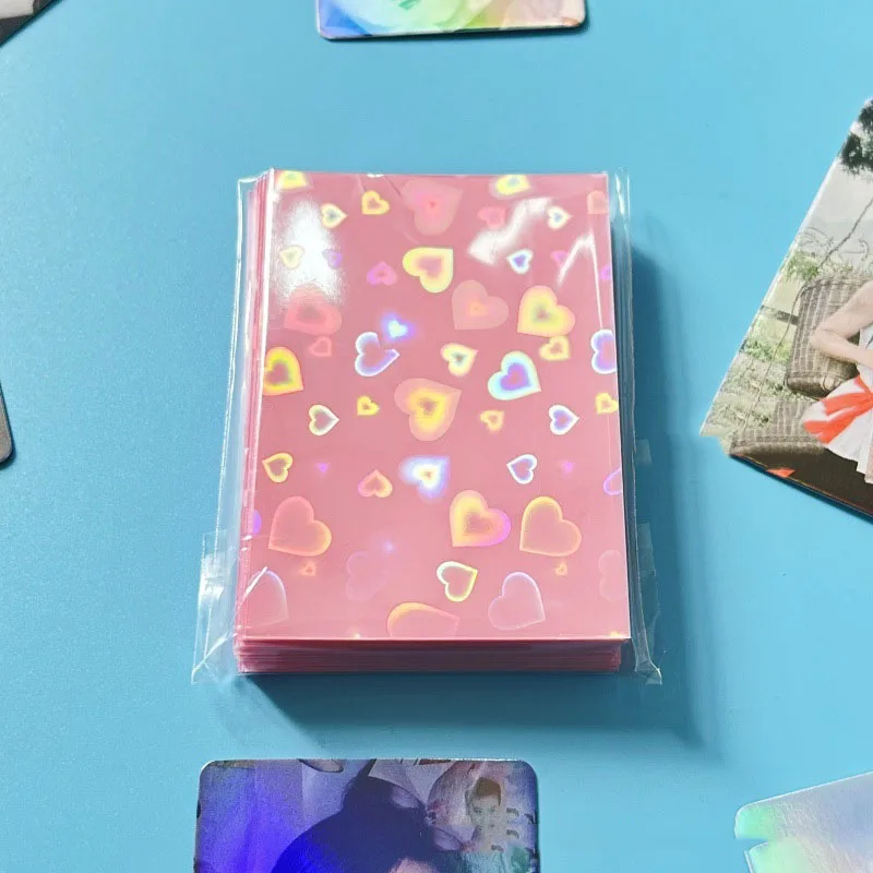 Heart Sleeves Color Photo Card Sleeve Photocard Holder Kpop Popcorn Sleeves Photo Card Packaging BQ01 photo card holder card holder card protector idol card protector 50PCS
