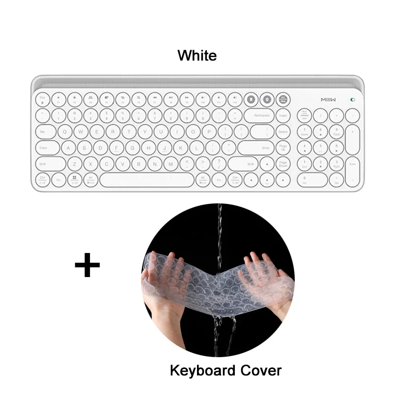 Xiaomi miiw dual-mode bluetooth wireless keyboard 102 keys office support multi-system compatible mobile phones tablets portable mini computer keyboard Keyboards