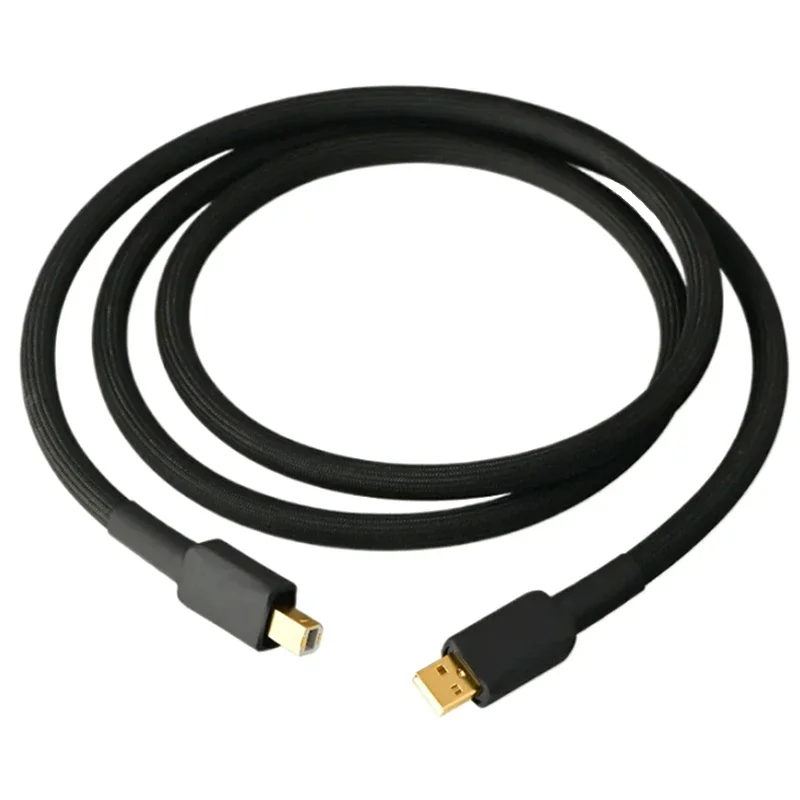 순수 실버 A to B USB 케이블, DAC 디코딩 케이블, 하이파이 오디오 디..