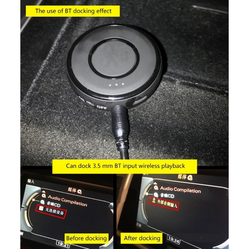 3.5mm Car Radio Stereo Music AMI to AUX Cable Adapter For W212 S212 W218 C300 A207 W207 W204 W221