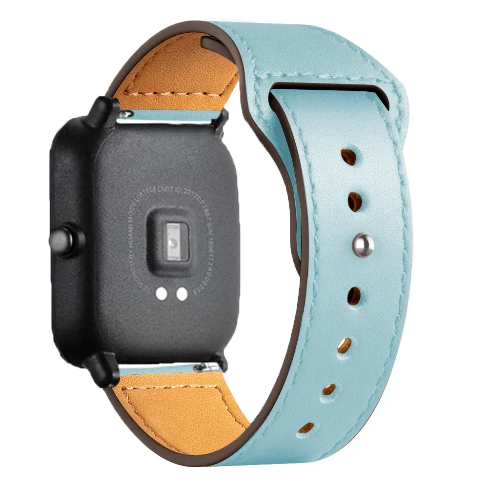 Elegant Leather Watch Strap Bracelet - 20mm/22mm