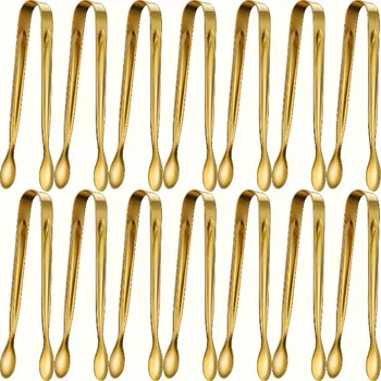 Gold Mini Serving Tongs Set 1
