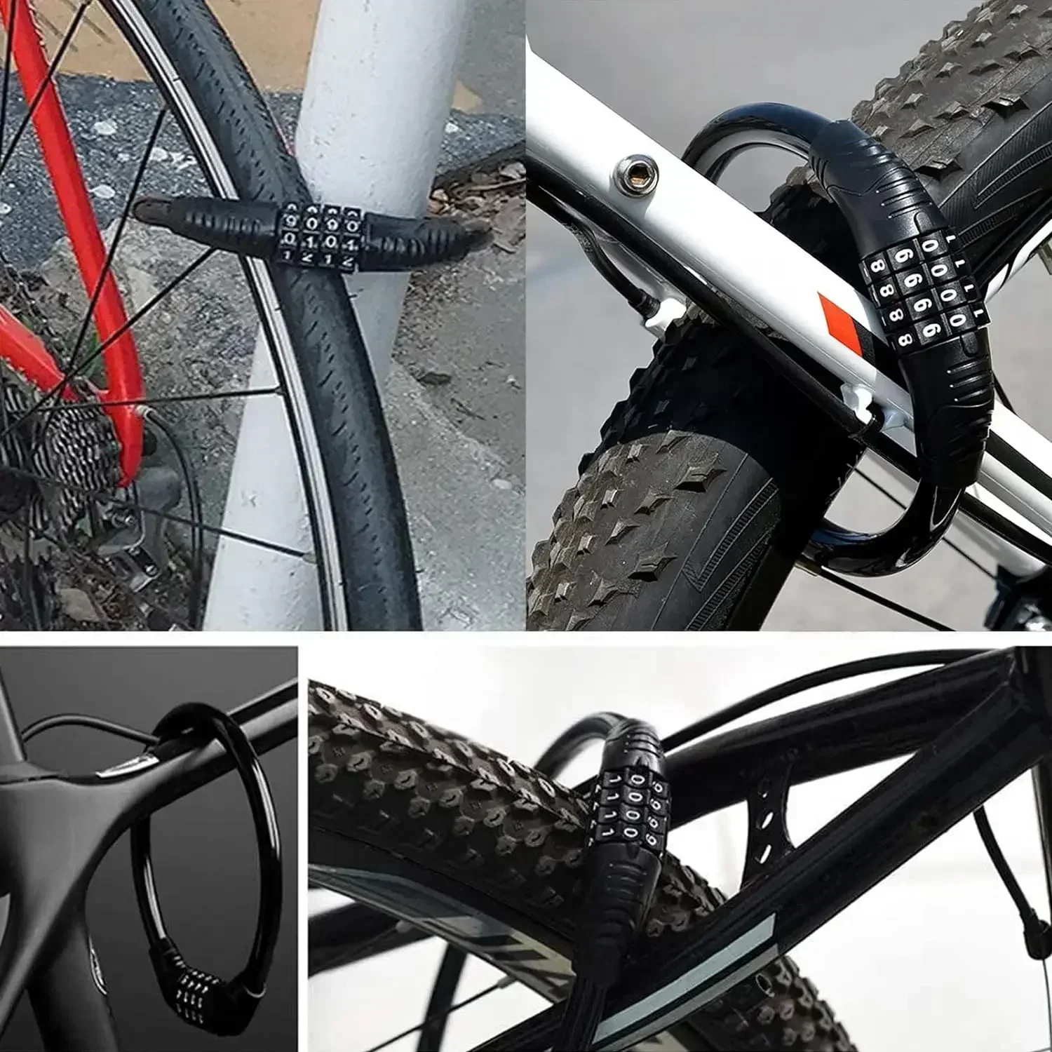 CZHIYAO Portable Bike Lock For Theft Prevention Multi Function