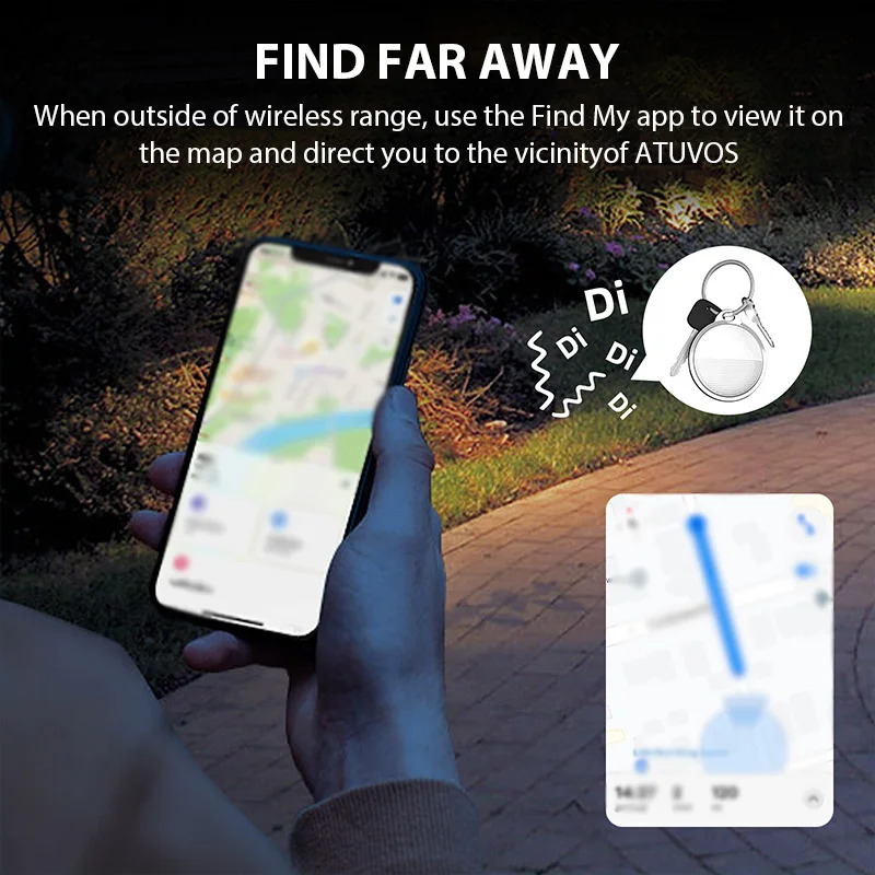 GPS Tracker For Apple iOS System Work with Find My APP for Child Finder Pet Bike Bag Loss Tracker Smart Bluetooth Airtag Locator