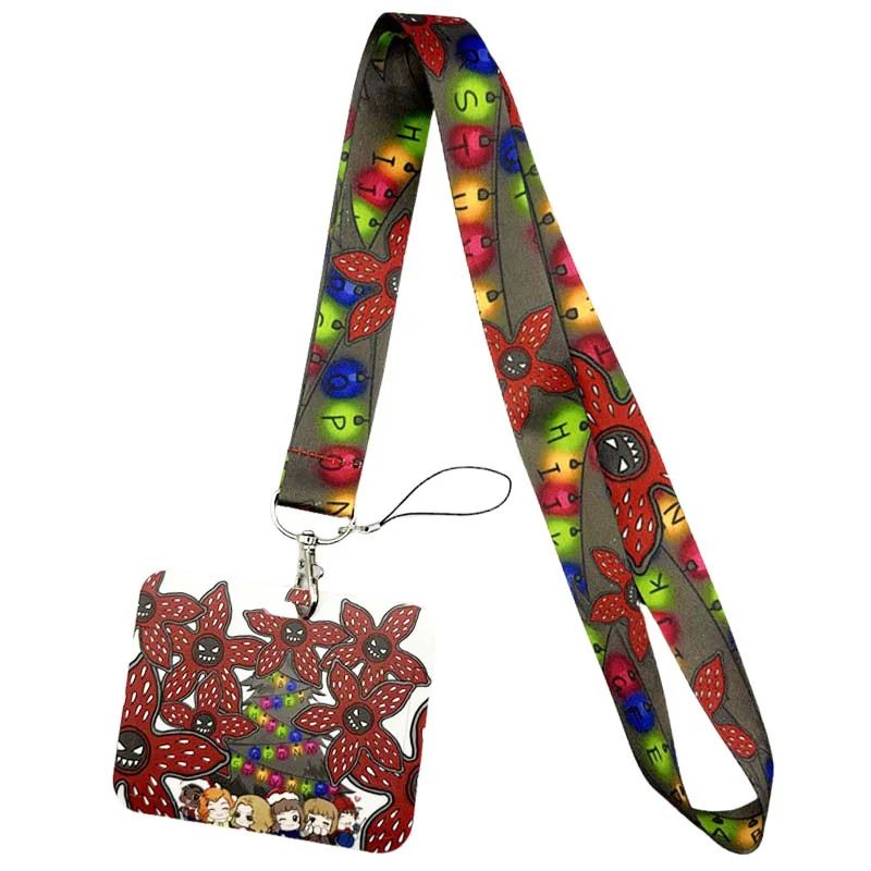 Alphabet Letter Flower Keychain Lanyard - Stylish Key Neck Strap for Cards, Badges & Decorations
