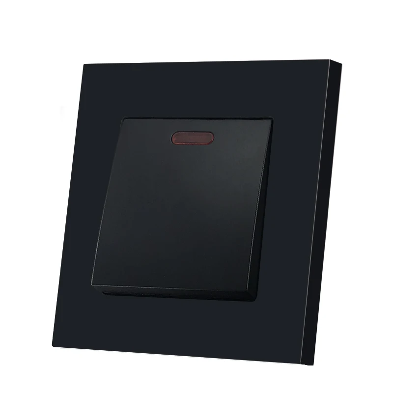 

20A High-power Current Switch PC Panel with Indicator Light 86*86 mm for Air-conditioning Water Heater