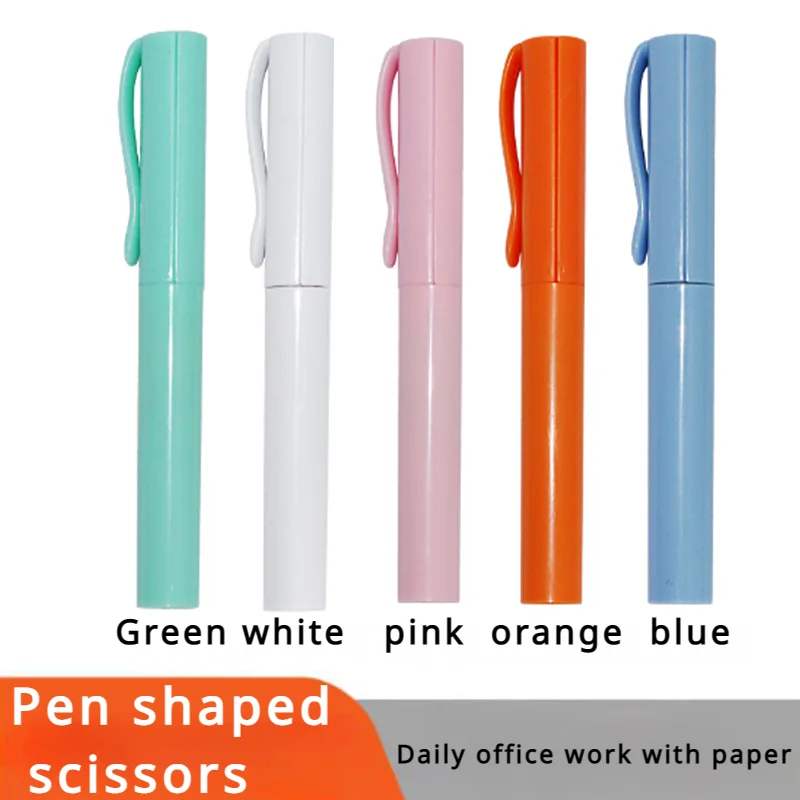 

Портативные ножницы в форме ручки, креативные безопасные складные ножницы, многофункциональные инструменты для резки бумаги, школьные и офисные принадлежности