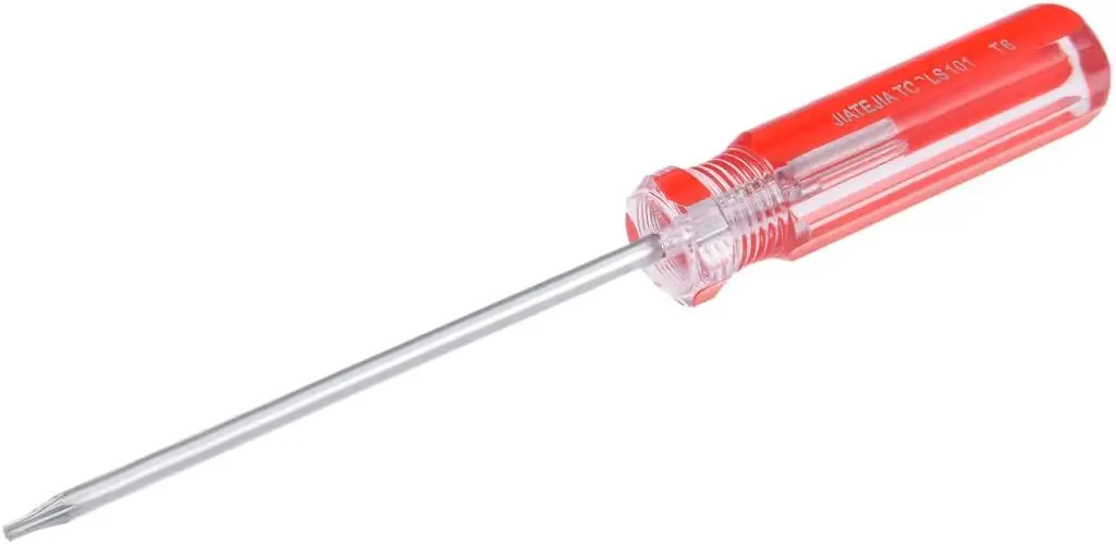 

Kidisoii Torx Screwdriver, T6 Magnetic Star Screw Driver with 3" Carbon Steel Shaft and Clear Red Handle