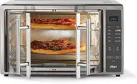 Toaster, Large Enough for 2 Pizzas, Stainless Steel French Doors, XL Sized 1