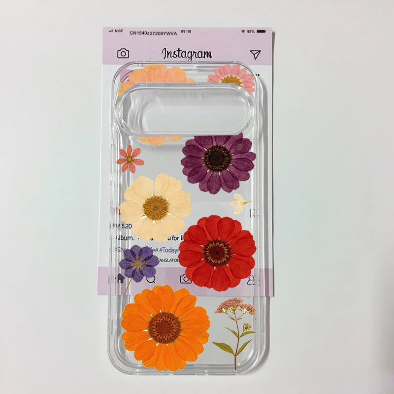Colorful Daisy Flowers Pattern Clear Soft TPU Phone Case – Cute Floral Design Cover Shell