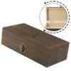High Quality Rectangular Wooden Storage Box Retro Jewelry Box Desktop Organizer Wood Clamshell Container Wooden Gift Box 6
