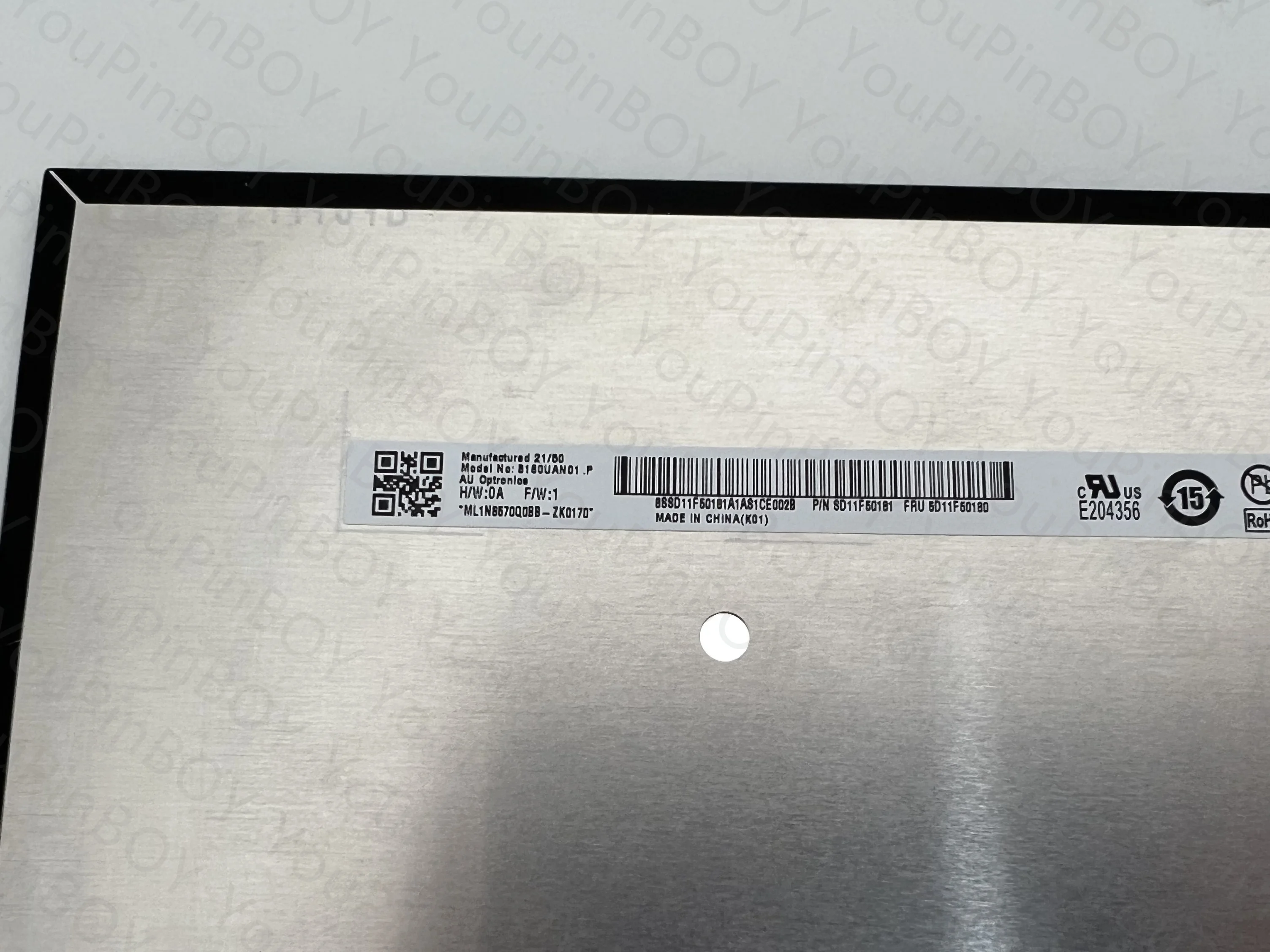 LCD 디스플레이 화면, B160UAN01.P, B160UAN01.Q, NV160WUM-NY2 TL160VDMP01-00, TL160VDMP01, EDP, 40 핀, 1920x1200, 165HZ, 16 인치
