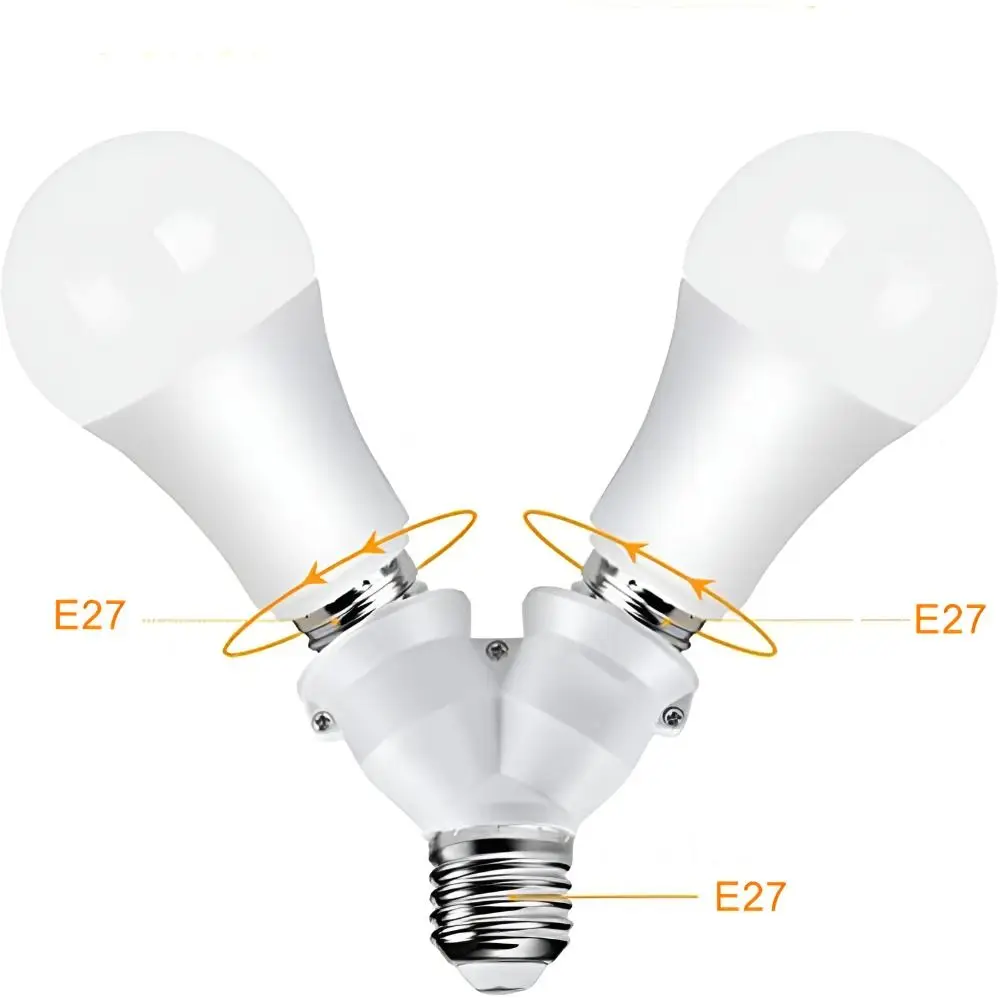 E27 to E27 LED Bulb Lamp Holder 2 in 1/3 in 1/4 1/5 1 Base Socket Splitter LED Lamp Socket Light Bulb Adapter Holder