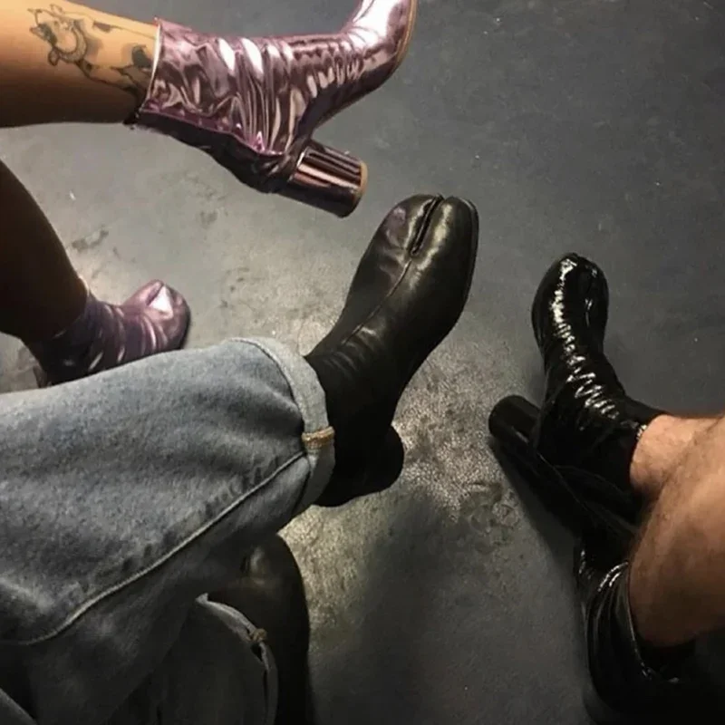 Bottines Tabi Maison Martin Margiela Taille 35 FR - Noir, Caoutchouc, Talon Moyen Cône, Neuves Avec Boîte